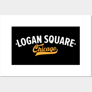 Logan Square Chicago Minimal Logo Design - Chicago Neighborhood Series Posters and Art